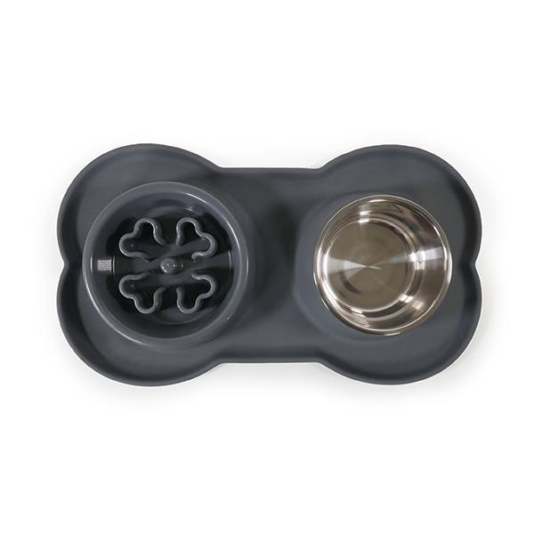 Rosewood Silicone Double Diner Slow Feeder for Dogs