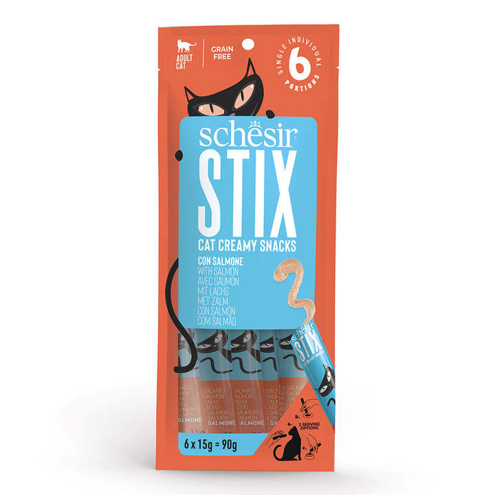 Schesir Stix Creamy Salmon Treats for Adult Cats