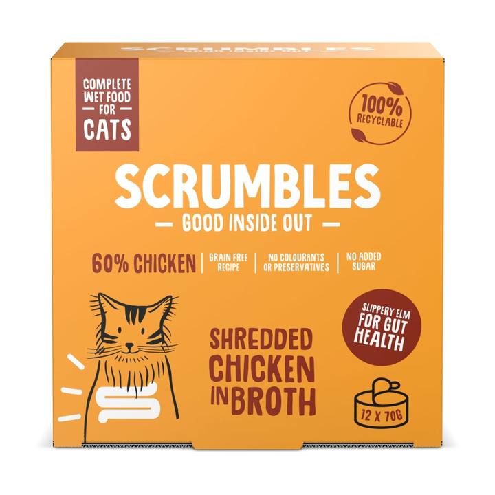 Scrumbles Shredded Chicken in Broth Cat Food