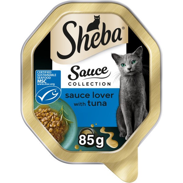 Sheba Sauce Collection Cat Tray with Tuna