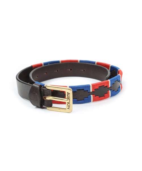 Shires Aubrion Drover Polo Belt Navy/Red