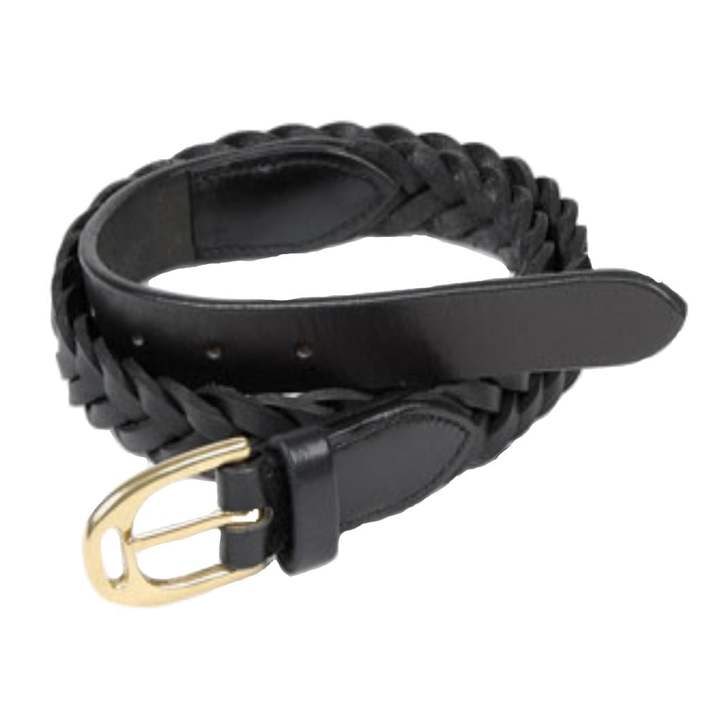 Shires Aubrion Plaited Leather Belt Black