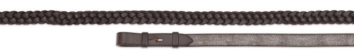 Shires Aviemore Plaited Leather Reins Havana