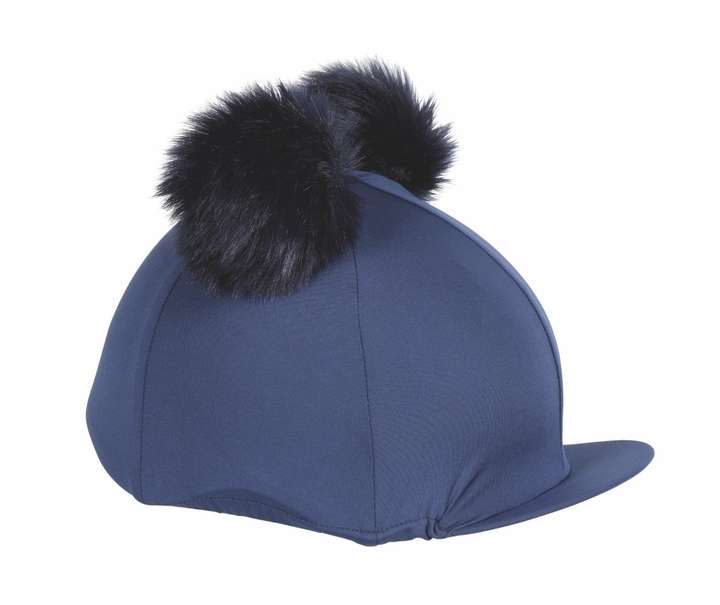 Shires Double Pom Pom Hat Cover Navy
