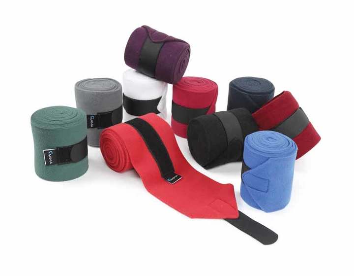 Shires Fleece Bandages Red