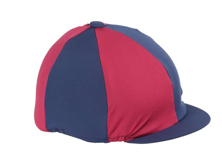 Shires Hat Cover Navy Raspberry