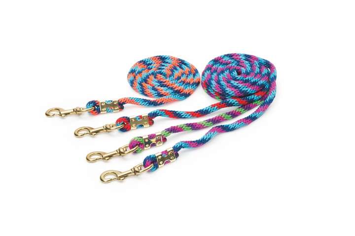 Shires Topaz Lead Rope Pink/Turquoise/Navy