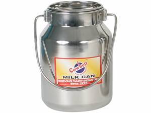 Shoof Bucket Milk Billy Stainless Cowbell with Lid