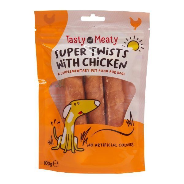 Tasty & Meaty Jumbo Twisters Chicken Dog Treats