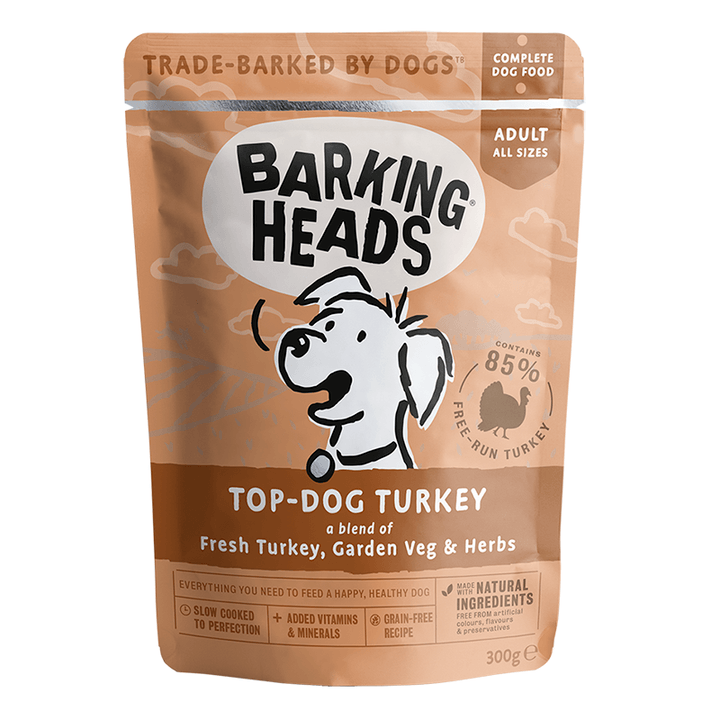 Barking Heads Top Dog Turkey Grain Free Dog Wet Food