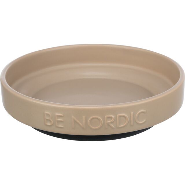 Trixie BE NORDIC Bowl Flat Ceramic Ring Taupe for Cats