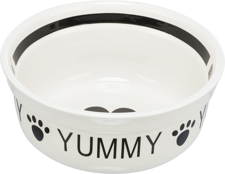 Trixie Bowl Ceramic For Dogs White & Black