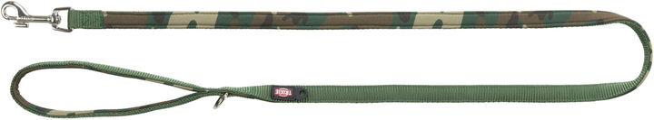 Trixie Premium Leash Neoprene Padded For Dogs Camouflage & Forest Green