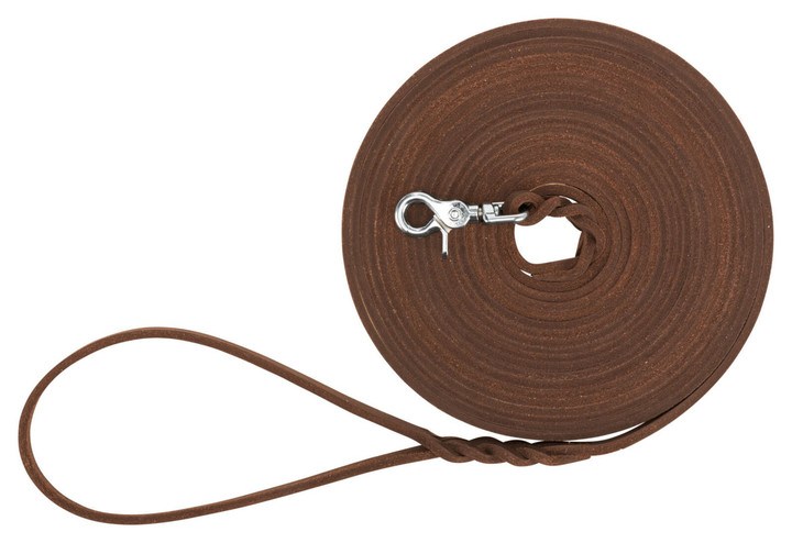 Trixie Rustic Fatleather Tracking Leash for Dogs Dark Brown