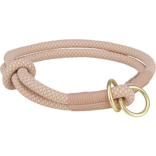 Trixie Soft Rope Semi-Choke Adjustable Dog Collar Pink/Light Pink
