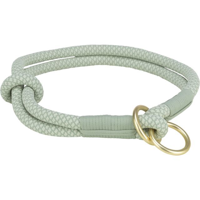 Trixie Soft Rope Semi-Choke Adjustable Dog Collar Sage/Mint
