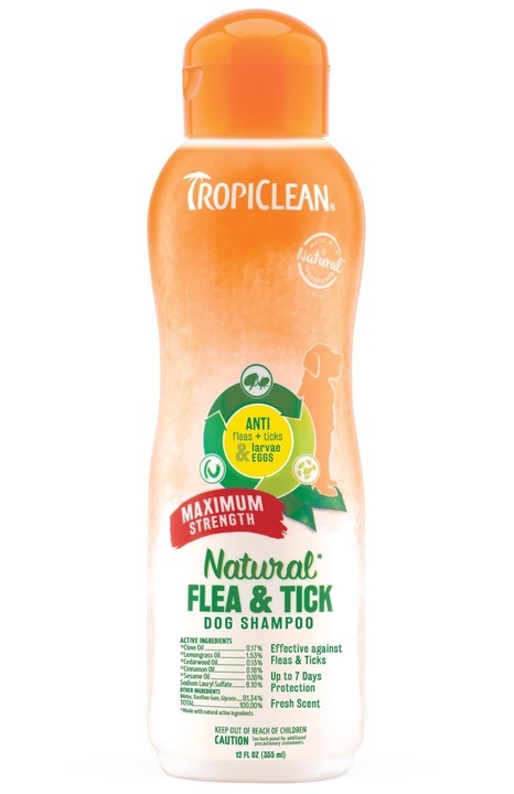 TropiClean Natural Flea & Tick Dog Shampoo