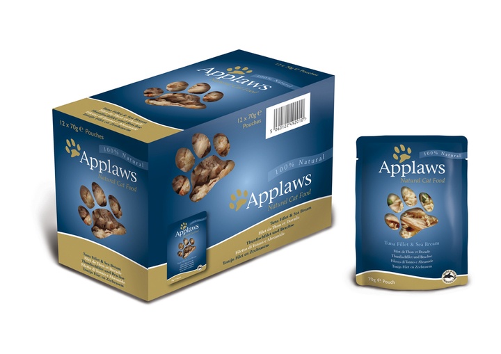 Applaws Natural Pouches Tuna Fillet with Sea Bream Cat Food