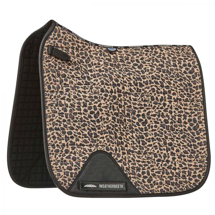 WeatherBeeta Prime Dressage Saddle Pad Brown Leopard Print
