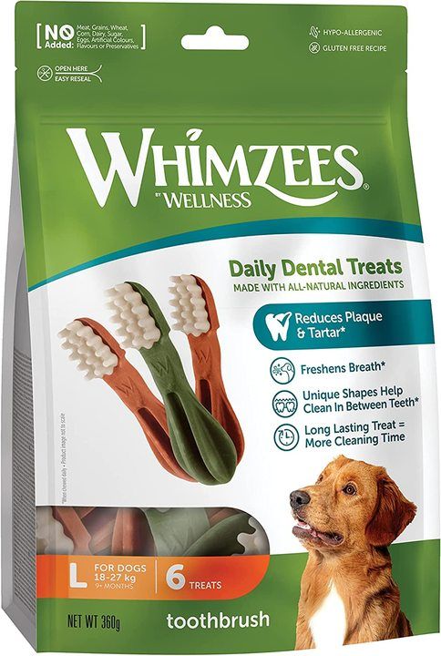 Whimzees Large Toothbrush Daily Dental Dog Chew
