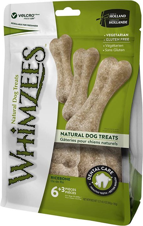 Whimzees Medium Rice Bone Dental Dog Chew