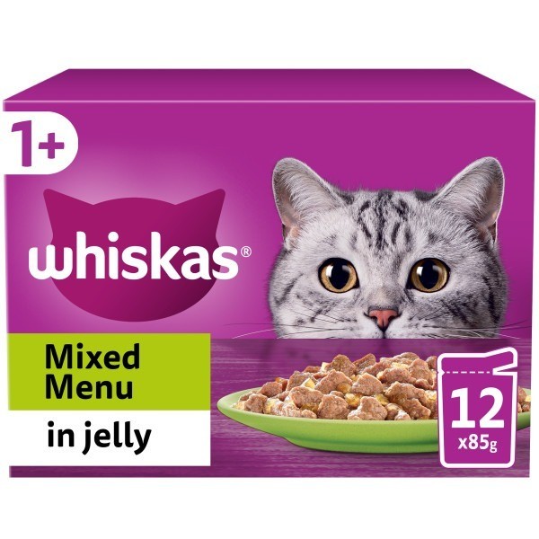 Whiskas 1+ Cat Pouches Mixed Menu in Jelly