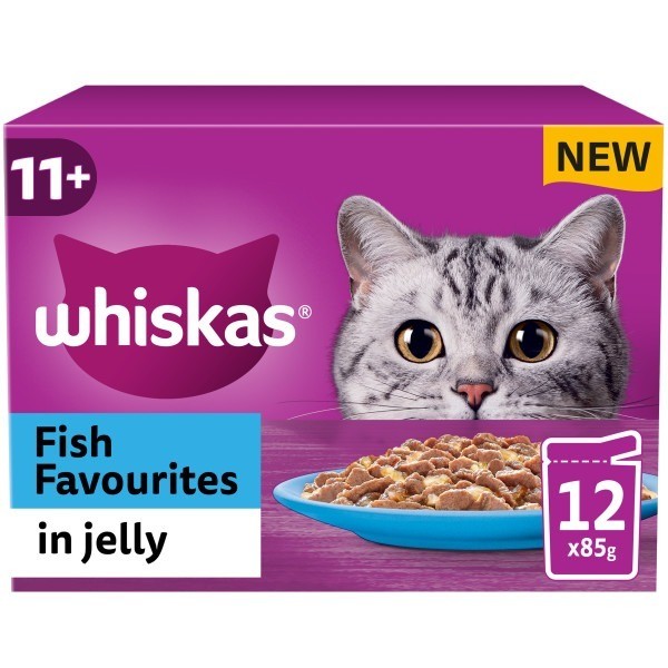 Whiskas 11+ Cat Pouches Fish Favourites in Jelly