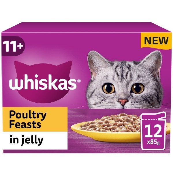 Whiskas 11+ Cat Pouches Poultry Feasts in Jelly