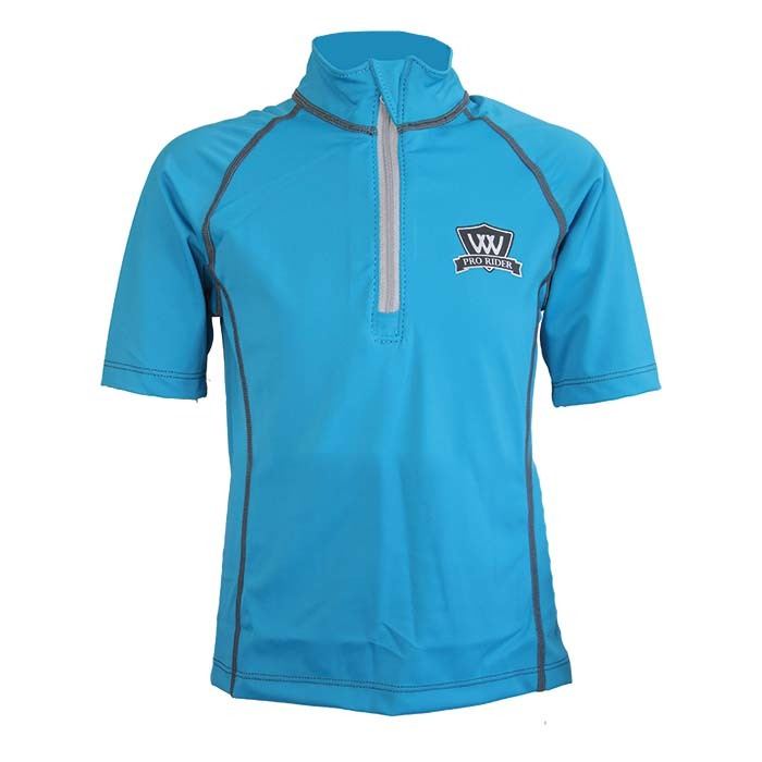 Woof Wear Young Rider Short Sleeve Riding Turquoise