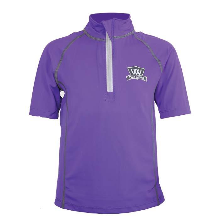 Woof Wear Young Rider Short Sleeve Riding Ultra Violet