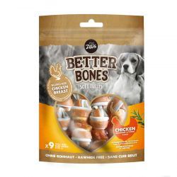 Zeus Better Bones Dog Treats Wrapped Chicken