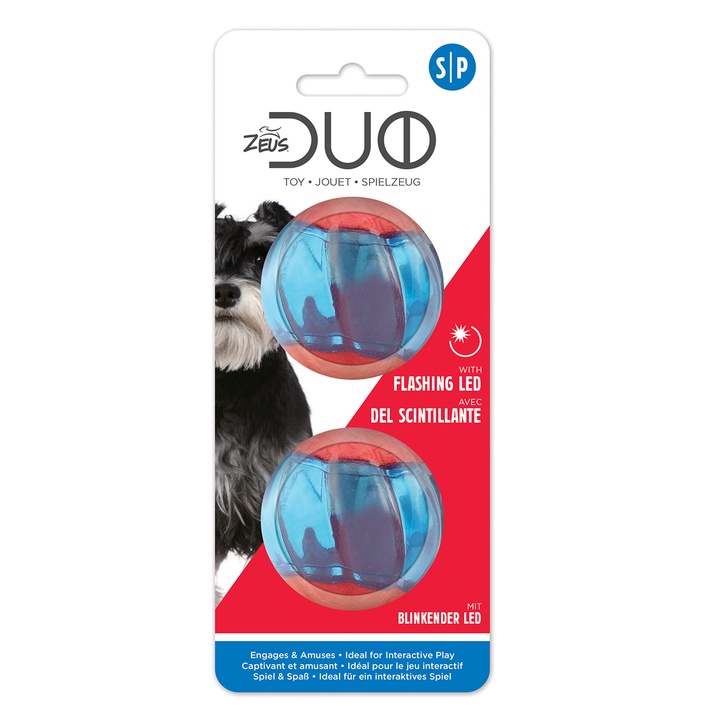 Zeus Duo Ball with LED Dog Toy
