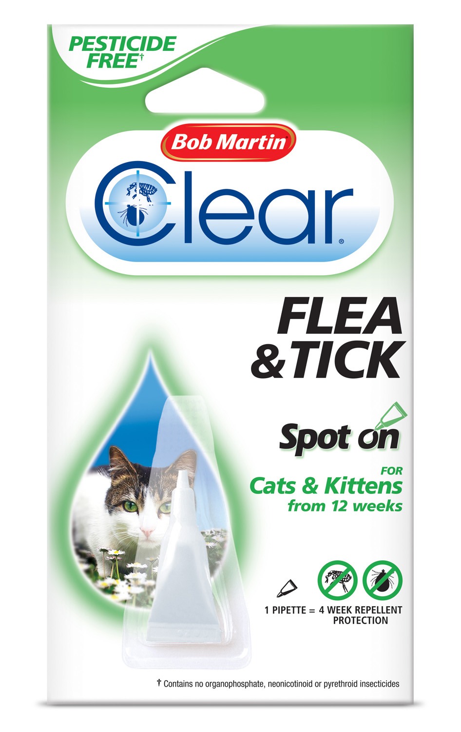 beruset sig selv Examen album Bob Martin Clear Flea & Tick Spot On for Cats