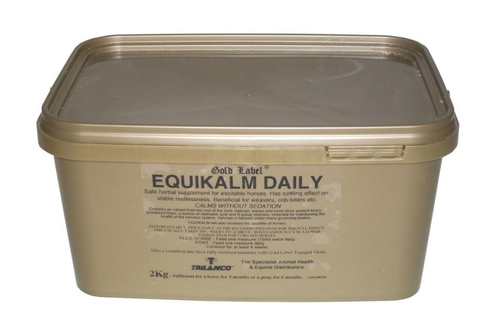 Gold Label Equikalm Daily 750 GM horse calmer calming supplement valerian