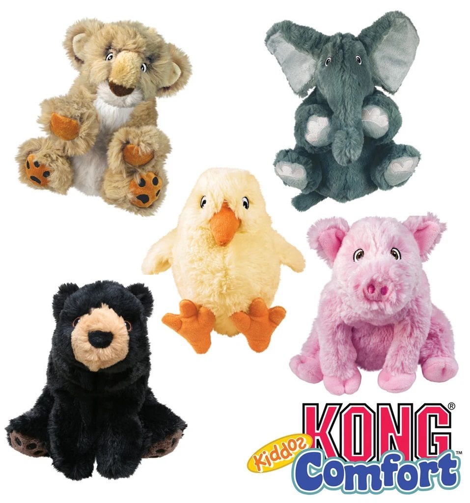 Kong Comfort Kiddos Plush Dog Puppy Toy bear lion pig small large FAST SHIPPING 