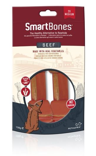 Treat Your Dog to a Fun Shapped Triple Flavor Chew SmartBones No Artificial Colors or Preservatives Rib and Wing Chews 
