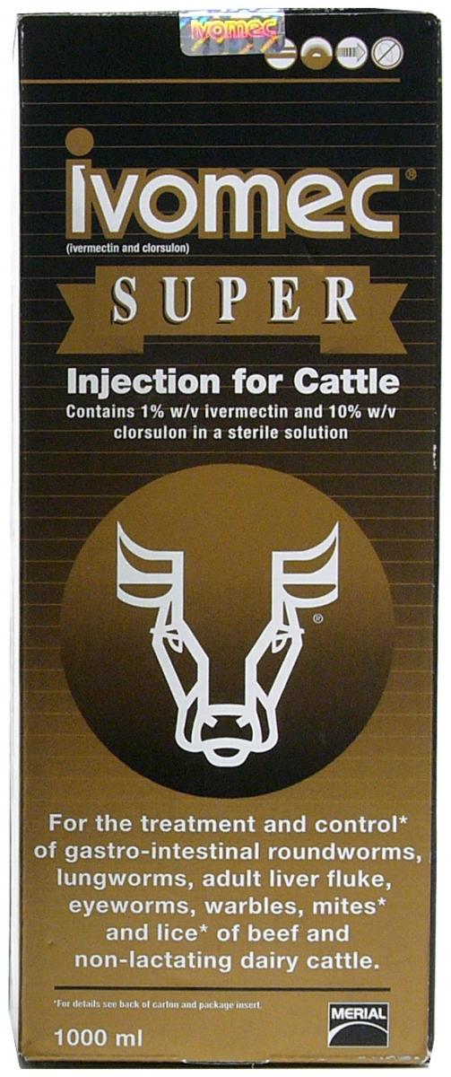 Ivomec Super Injection For Cattle - 1 litre Bottle