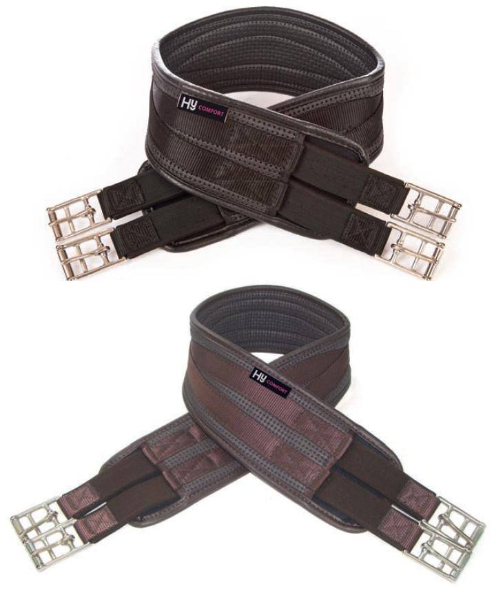 Black or Brown Elasticated BOTH Ends HyCOMFORT Waffle Girth 