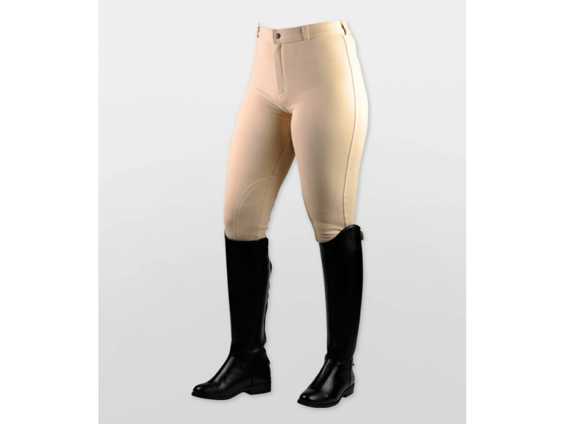 Saxon Warm Up Jodhpurs - Ladies - 18/36 Inch Beige