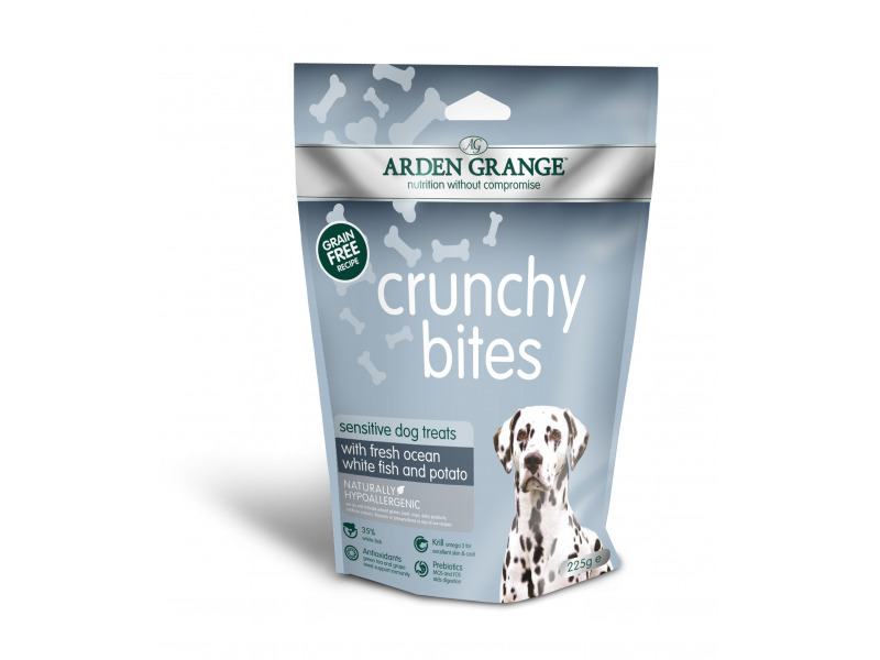 Arden Grange Grain Free Sensitive Crunchy Bites White Fish and Potato - 225g