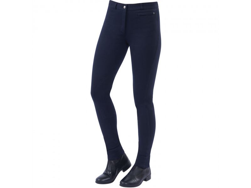 Dublin Supa Fit Zip Up Knee Patch Jodhpurs - Navy - Inches Size 28
