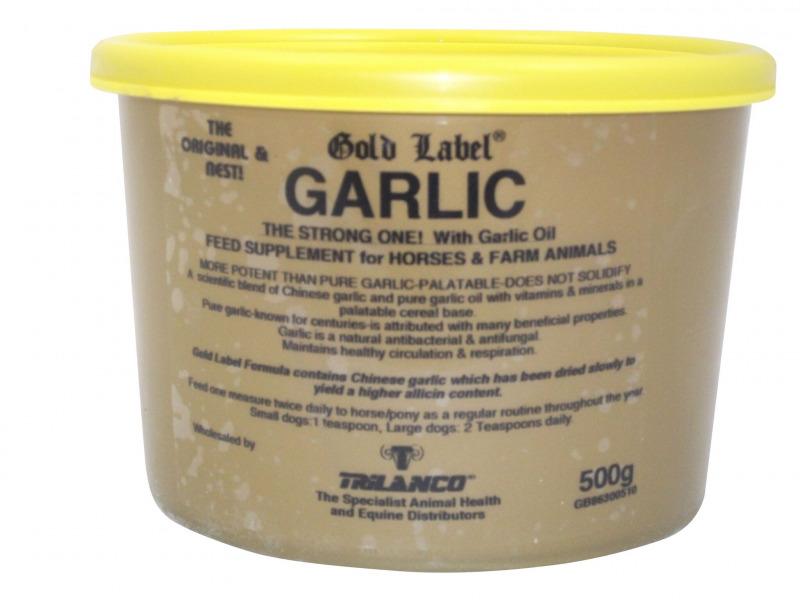 Label Garlic Supplement For Horses - Tub Gold 500G