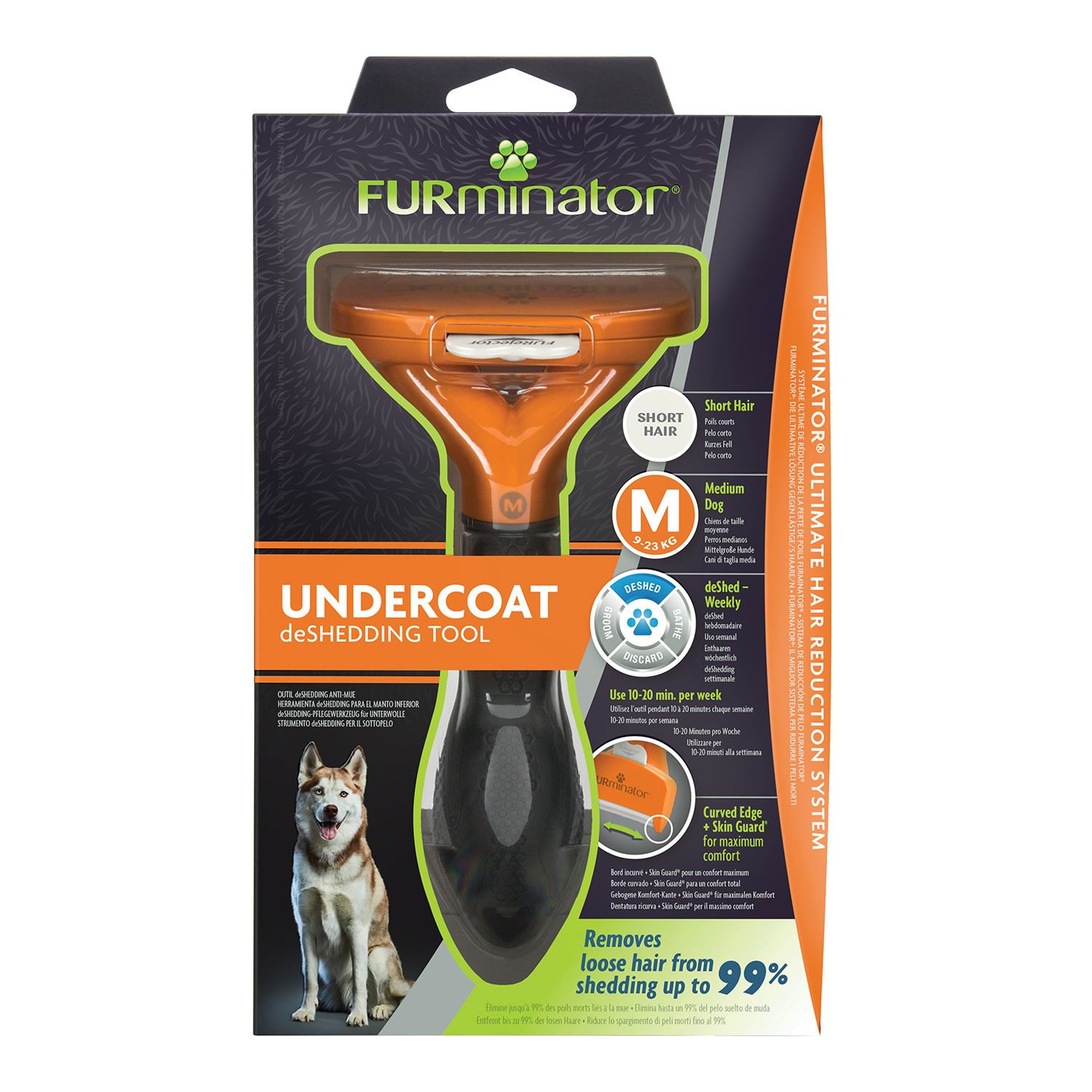 Furminator Undercoat Deshedding Tool For Short Hair Dogs - Dog Medium