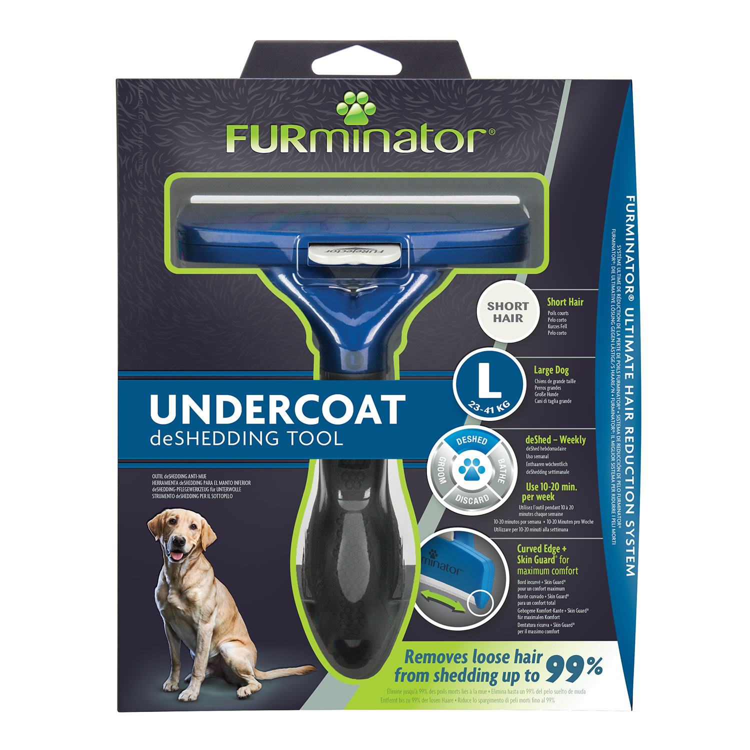 Furminator Undercoat Deshedding Tool For Short Hair Dogs - Dog Large