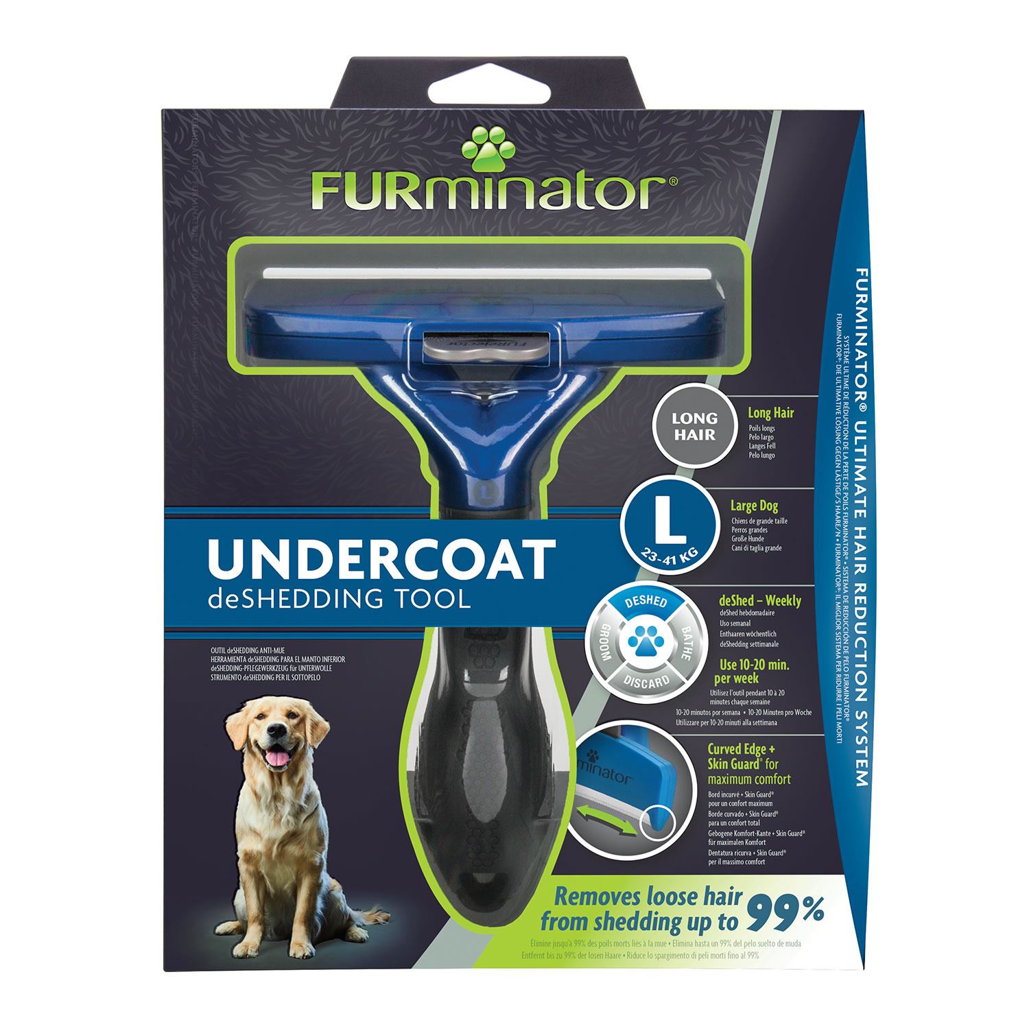 Furminator Undercoat DeShedding Tool for Long Hair Dogs | VioVet.co.uk