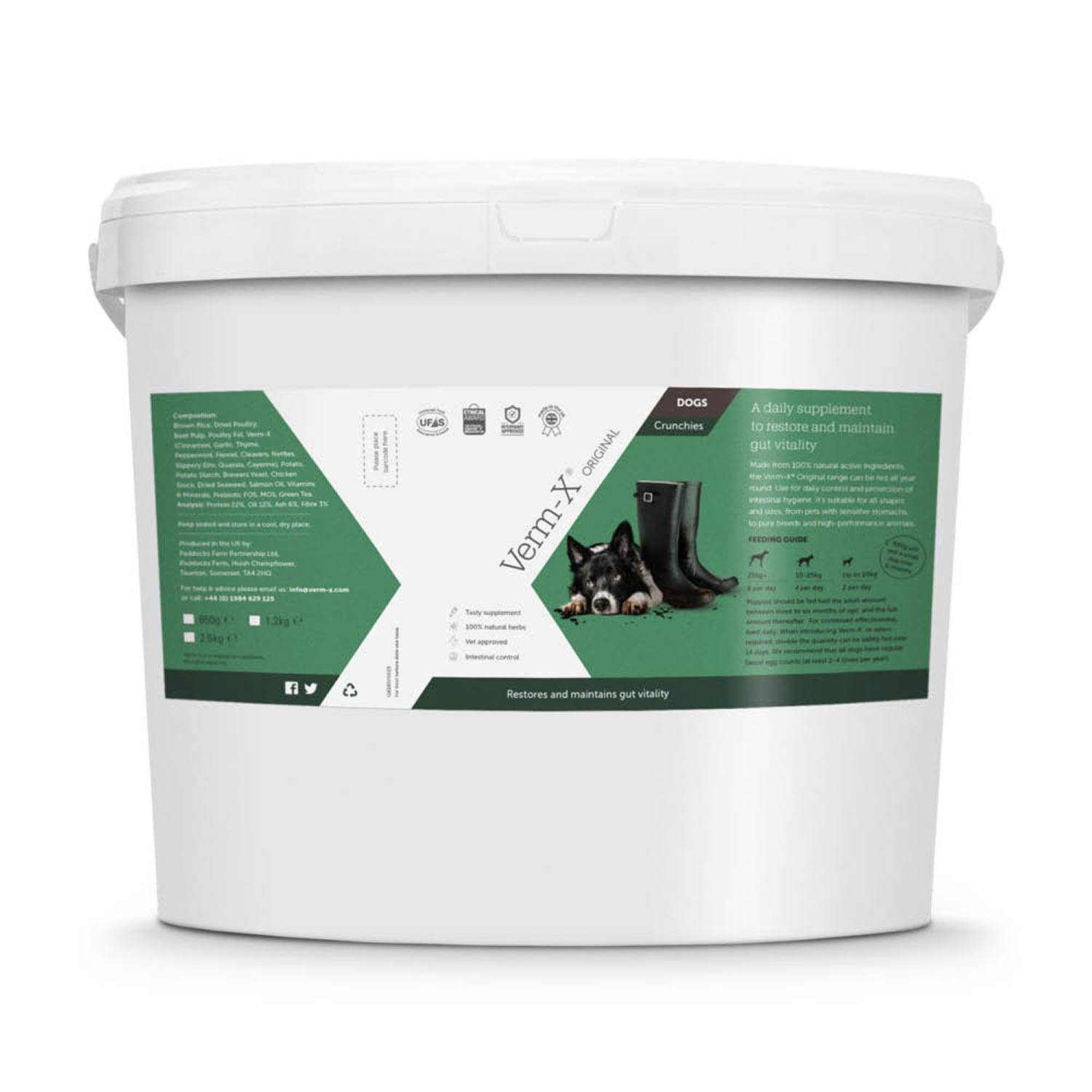 Verm-X Crunchies, Pellets And Liquid For Dogs - Crunchies - Tub 2.6Kg