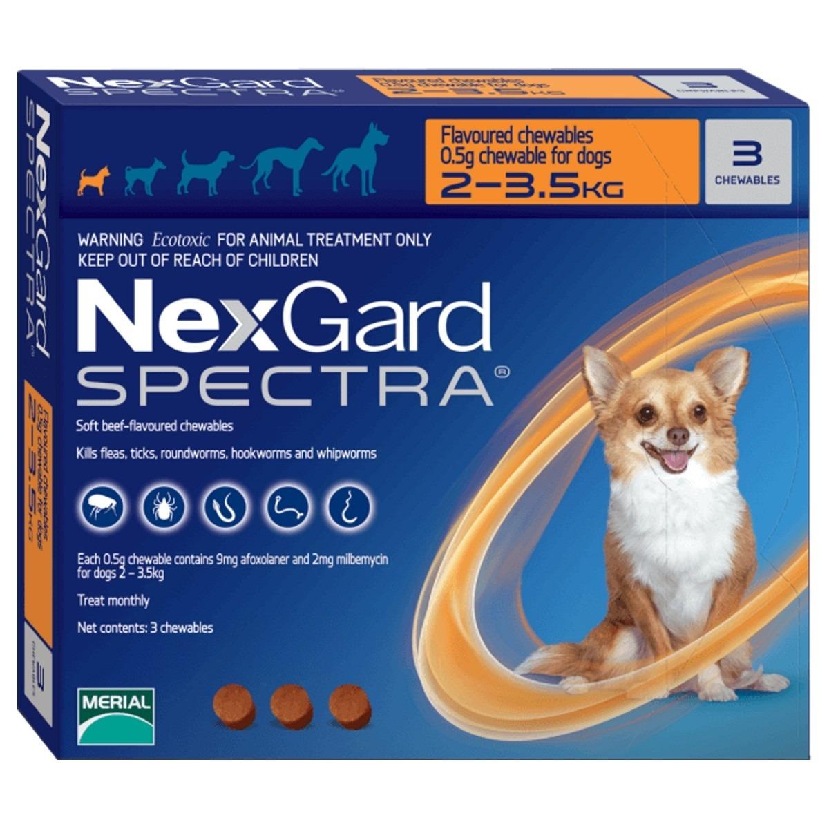 Nexgard Spectra kutya XS ,5 kg 3x - AlphaVet KFT.