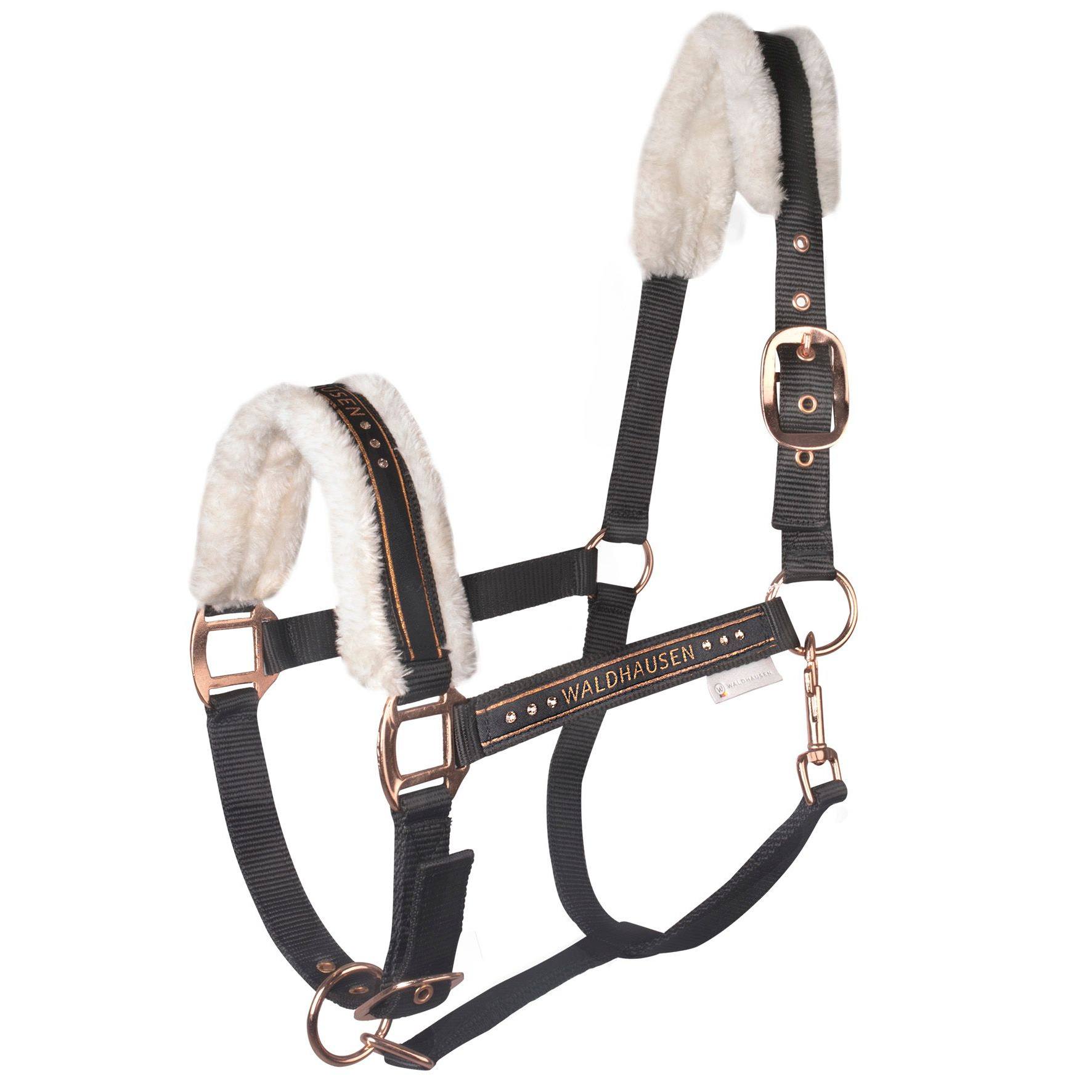 Mackey Elegant Halter - Cob - /Rose Black/Gold