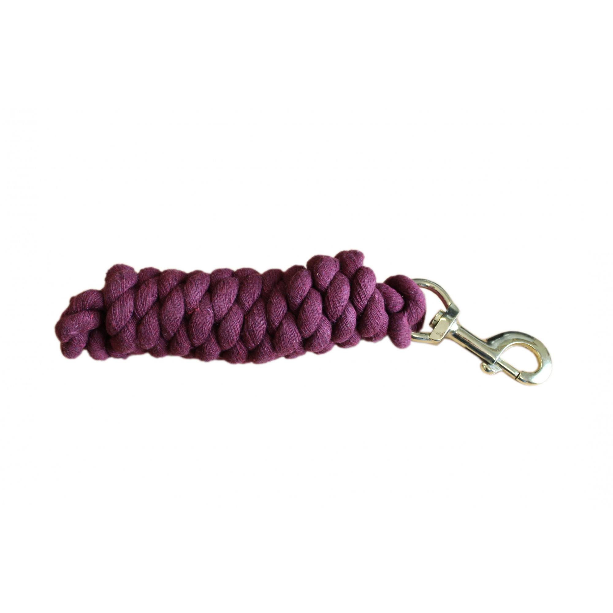 Mackey Cotton Trigger Hook Leadrope - Burgundy Large