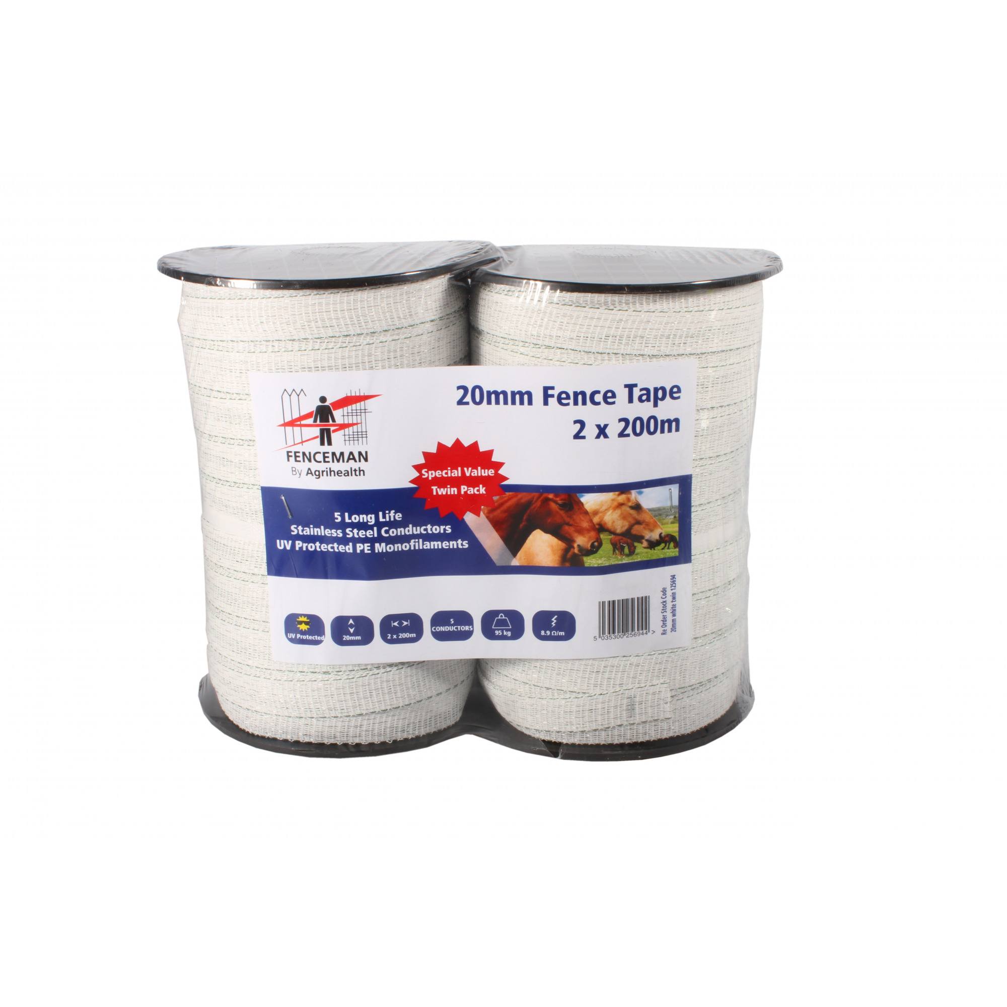 White » 20mm » 2 x 200m (TWIN PACK)